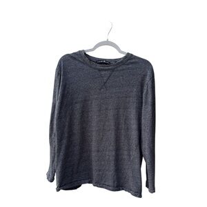 Beverly Hills Polo Club  Long Sleeve Grey  T-Shirt Large Crew Basic Cotton  SZ L